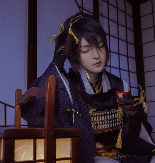 三日月宗近cosplay,气质优雅的coser小哥哥