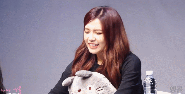 apink 郑恩地"打粉丝 gif 动图"引热议,网友:还真是操碎了心
