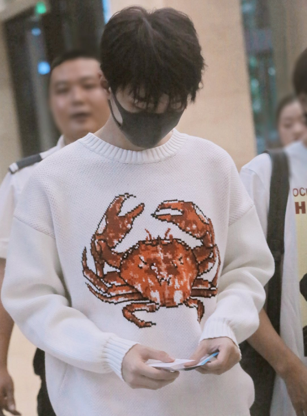 王俊凯穿"大螃蟹"服装亮相,模样惟妙惟肖,真怕粉丝冲过去吃了