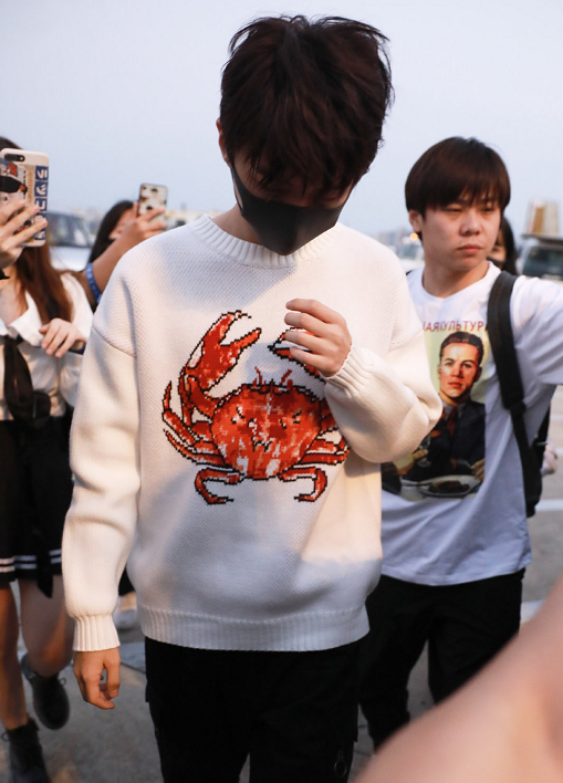 王俊凯穿"大螃蟹"服装亮相,模样惟妙惟肖,真怕粉丝冲过去吃了