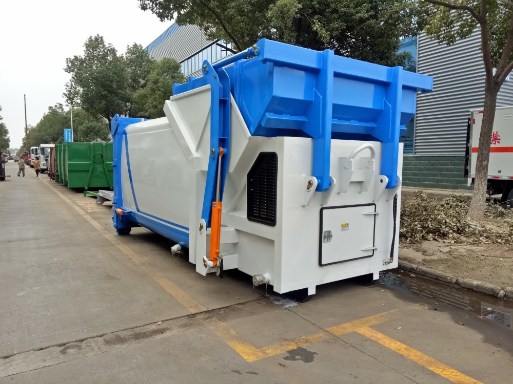 程力集团移动压缩垃圾箱一键操作环保高效