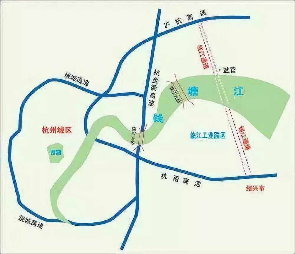 钱塘江水下隧道路线图图片