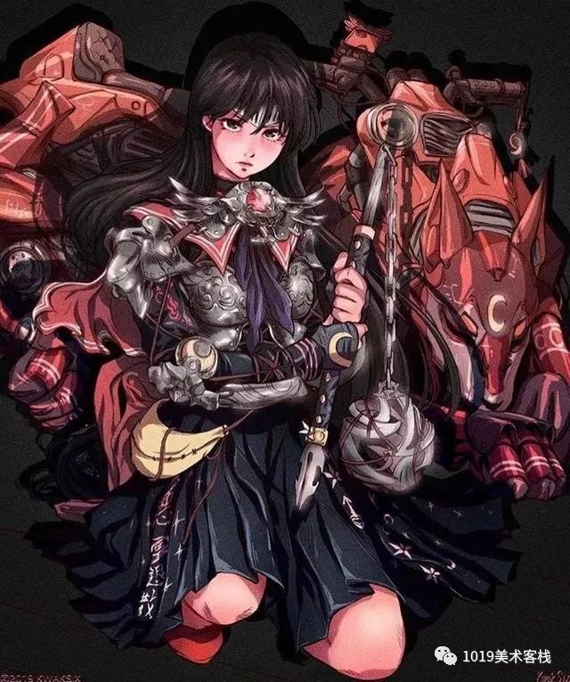 kwaksix插画师的一组钢铁化美少女战士,一起来欣赏一下吧