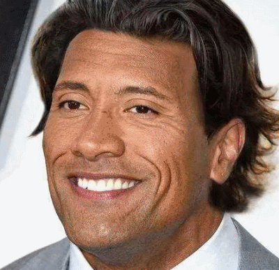 巨石强森有头发后很帅看到他茂密的头发感觉真不像一个人