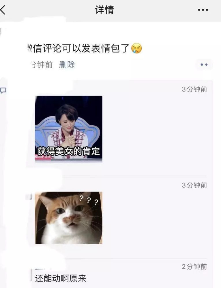 斗图迎来新阵地朋友圈可以评论表情包了