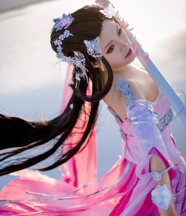 剑网三·七秀·秦风秀姐cosplay,仙气飘飘的小姐姐