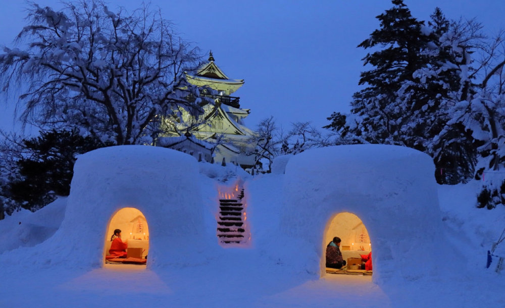 樱花大更新雪屋图片