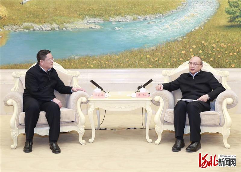 河北省耕地保护督察通报反馈会在石举行 许勤与孙家海一行座谈