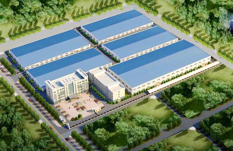 新厂区整体效果图 工程介绍: 本工程是2019年安庆市重点建设项目,占地
