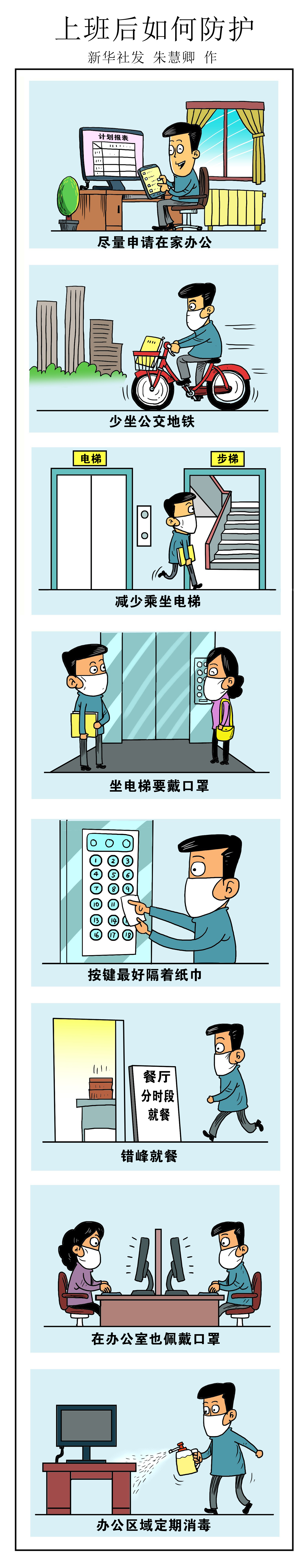 疫情办公漫画图片