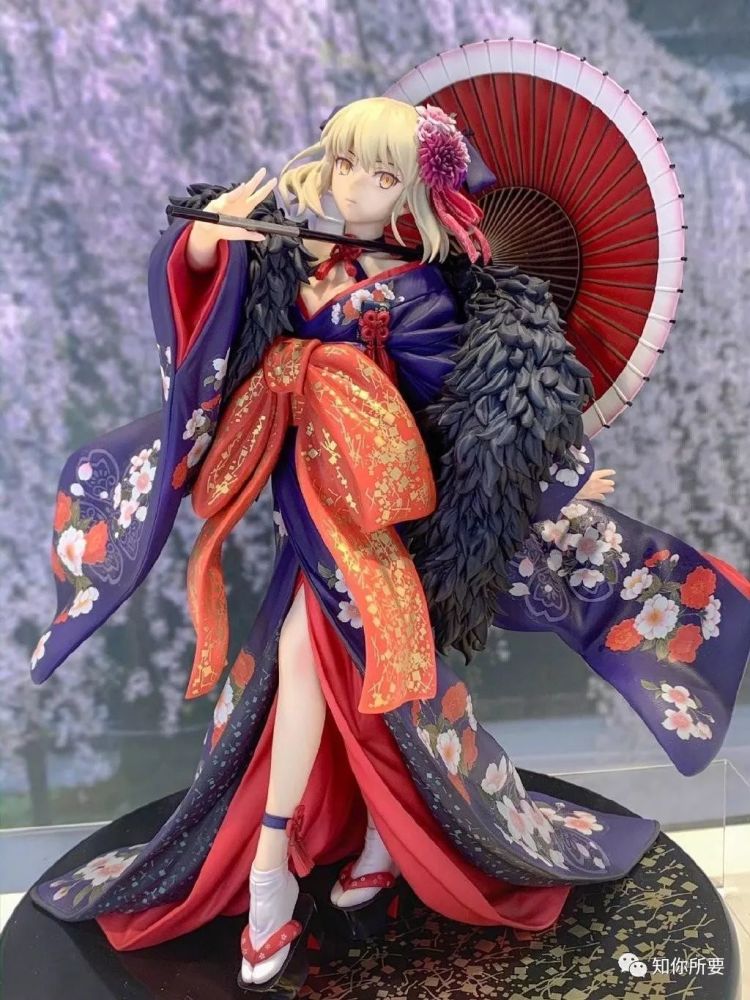 《fate》黑saber花魁手办 造型华丽美腿别具风情!