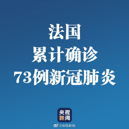 法国累计确诊73例新冠肺炎病例
