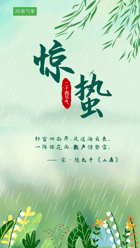 今日惊蛰,春天的第三个节气.