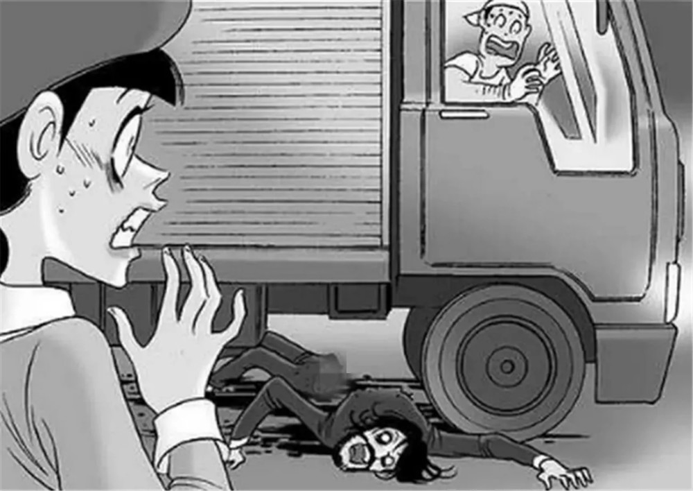 无声漫画:男子像着了魔一样追着女孩,哪怕被车撞了也不放弃