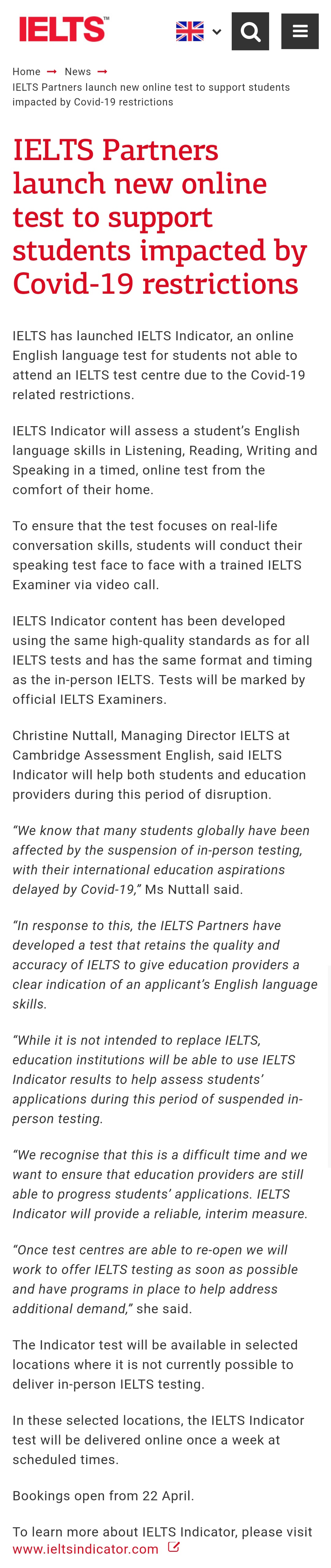 IELTS Indicator来啦 雅思可以在家参加考试啦！