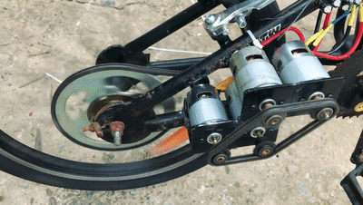 成本不超600元小伙用4个775电机将自行车改为电动车时速70km