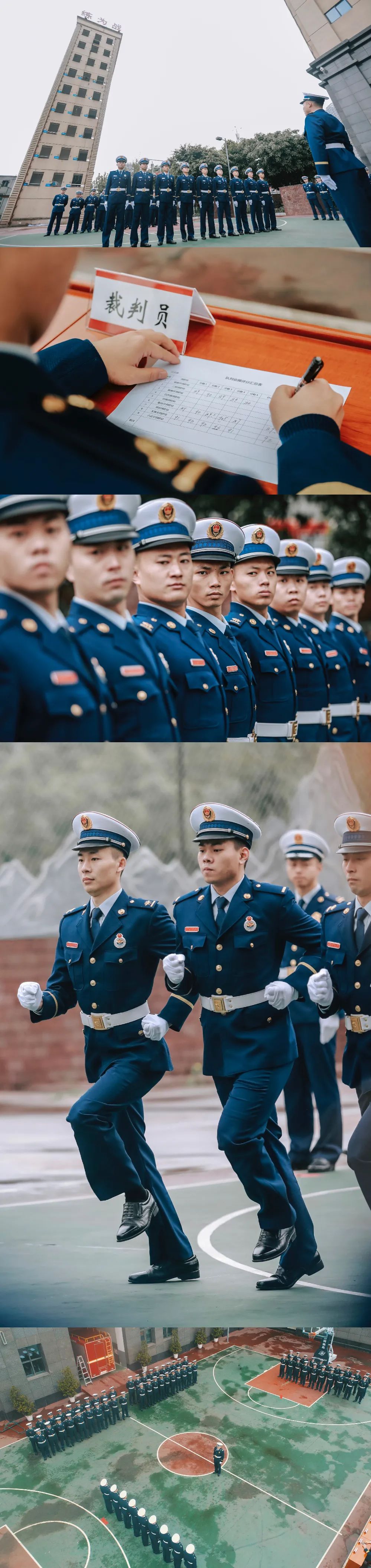 作为消防员,就是要整整齐齐的!