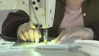 手工缝制均禾这家口罩企业坚持走品质化路线