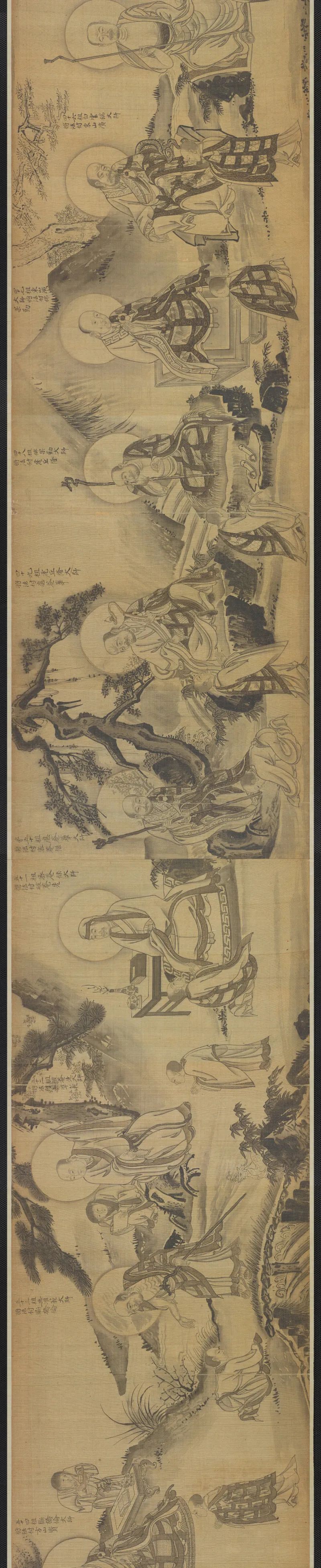 明代禅宗绘画长卷:祖师传法图