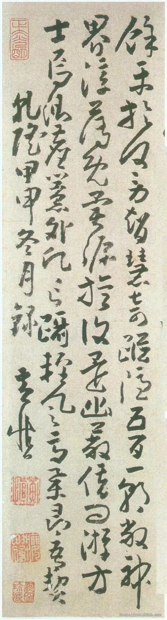 黄慎|草书《桃花源记》，古拙有异趣