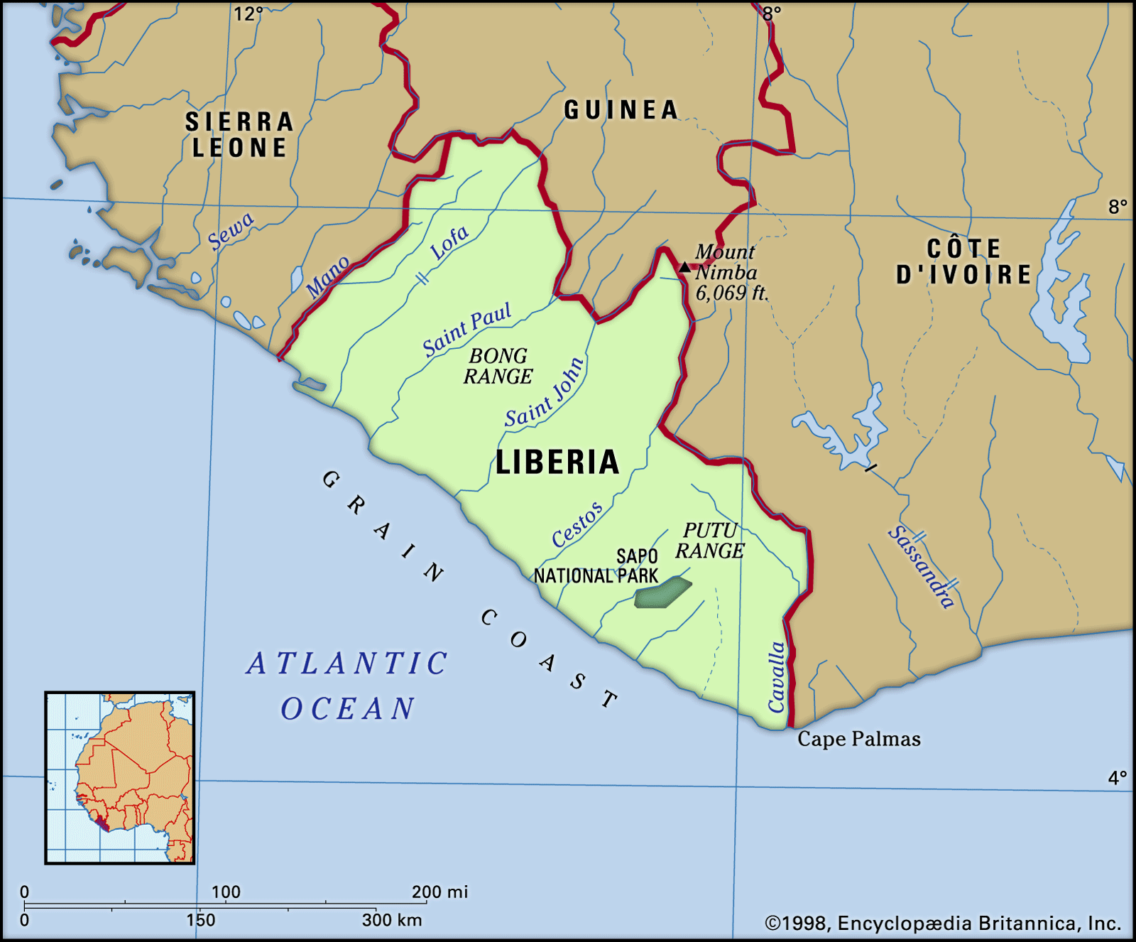 利比里亚的地理位置图片