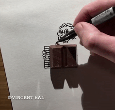 影子|他几笔就把影子画成了精，大人和孩子看完都直呼奇妙