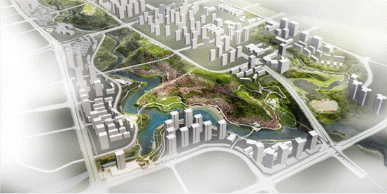 渝北跳蹬河公园规划图图片