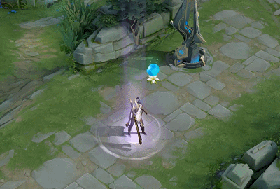 色调,回城特效也是简单的紫色光效搭配蓝色光效升起的效果了解完模型