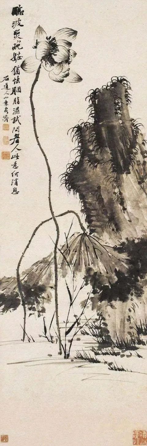 石涛|【别开生面】赏石涛泼墨荷花，真过瘾！