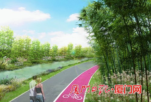 深青溪安全生態水系建設項目打造的山海綠色步道.(效果圖)