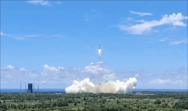 天问一号|奔向火星！“天问一号”刚刚一飞冲天，发射动图新鲜出炉