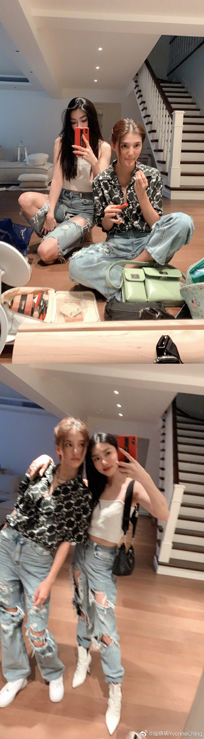 程晓玥|前任们的聚会？程晓玥吴千语周扬青同框，三人分别是郑恺林峰罗志祥前女友