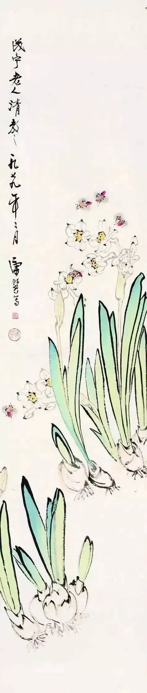 凌波仙子|国画中的水仙，太美了！