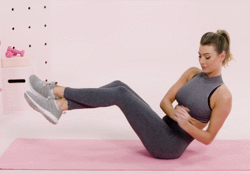 7. 横 向卷腹(锻炼:腹斜肌)