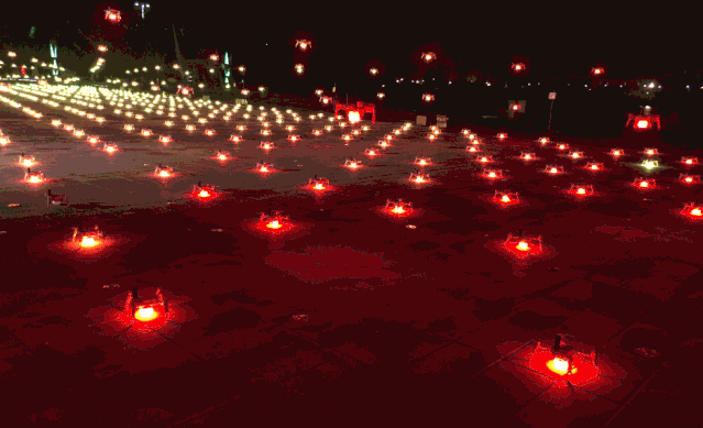 阜阳首场无人机灯光秀来了520架无人机燃爆夜空