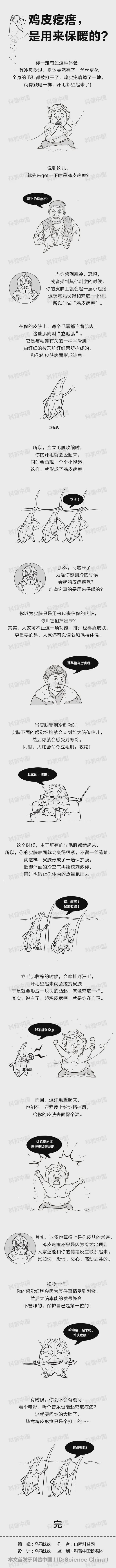 立毛肌|感觉冷时为什么会起“鸡皮疙瘩”？