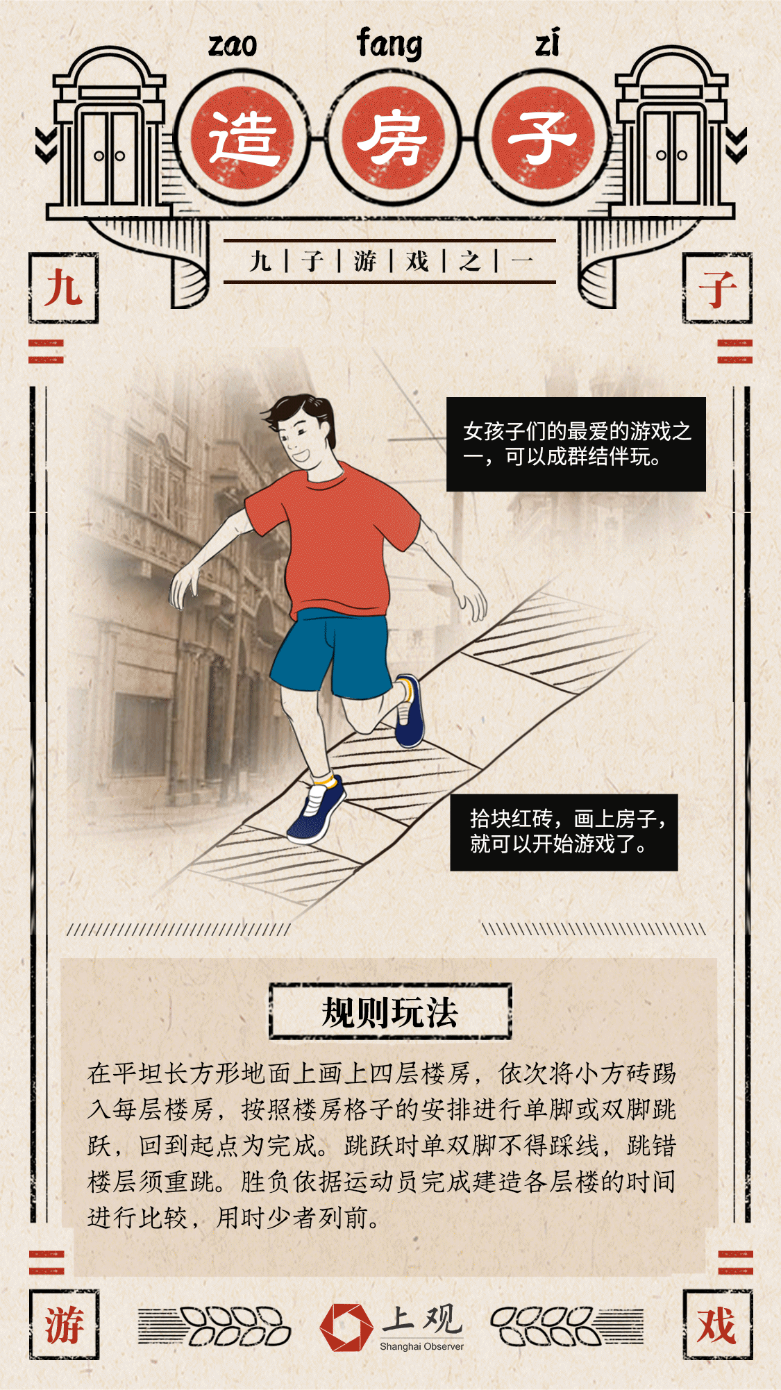 这些经典的上海弄堂游戏,看你"来噻"不"来噻"