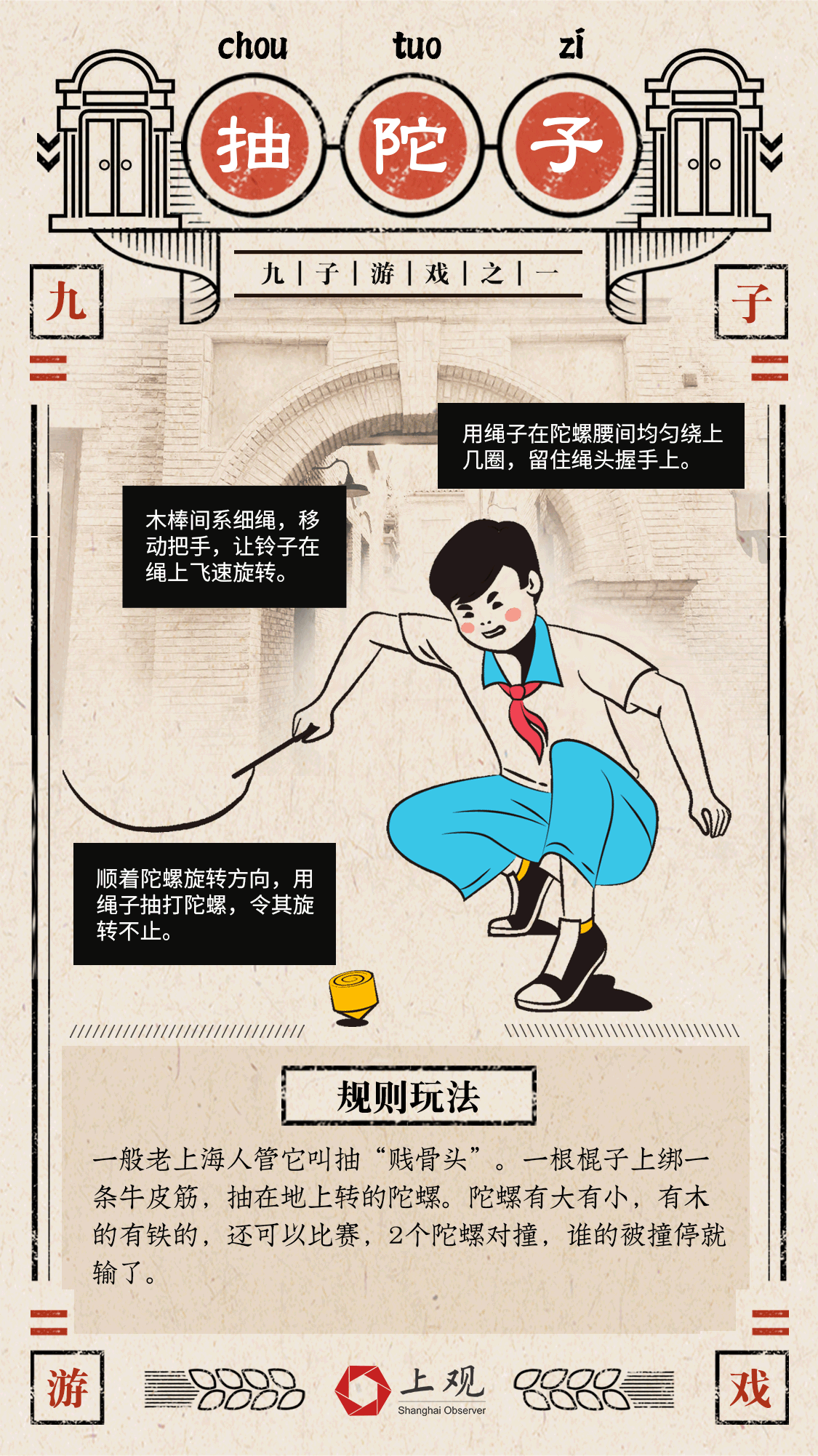 这些经典的上海弄堂游戏看你来噻不来噻