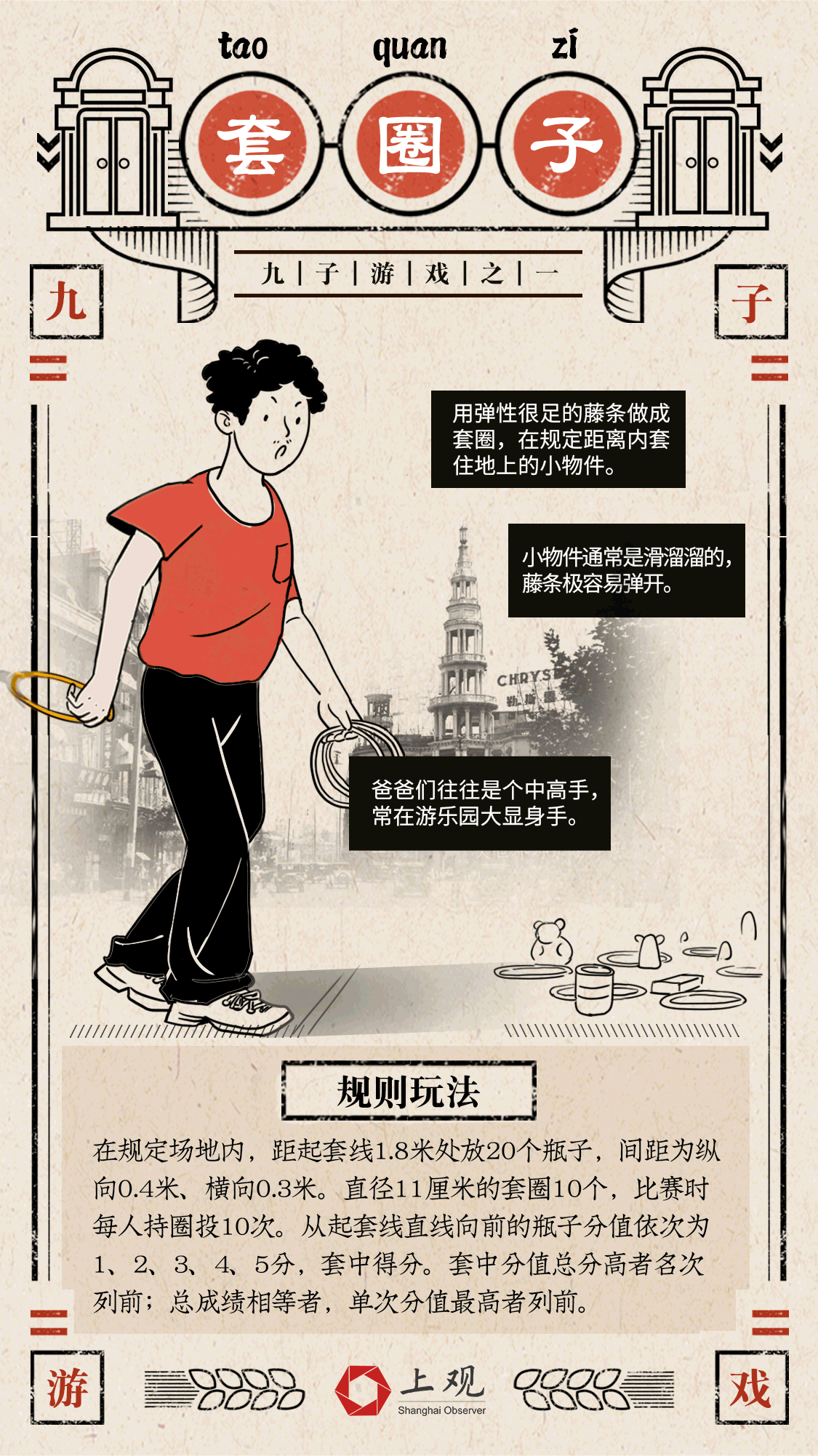 这些经典的上海弄堂游戏看你来噻不来噻