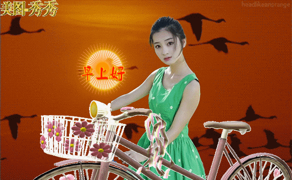 清晨群发的早上好图片动态的带鲜花 秋天温馨早上好动态表情图片