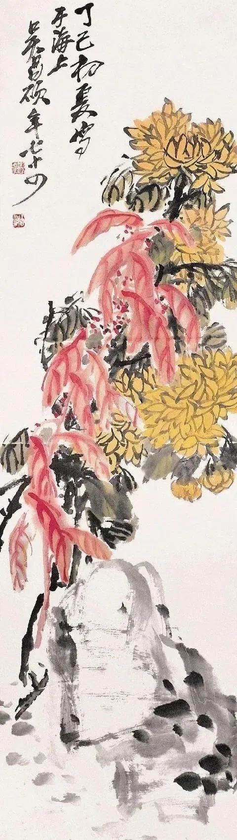 吴昌硕|一起来看看大师吴昌硕笔下的“秋容图”，真美