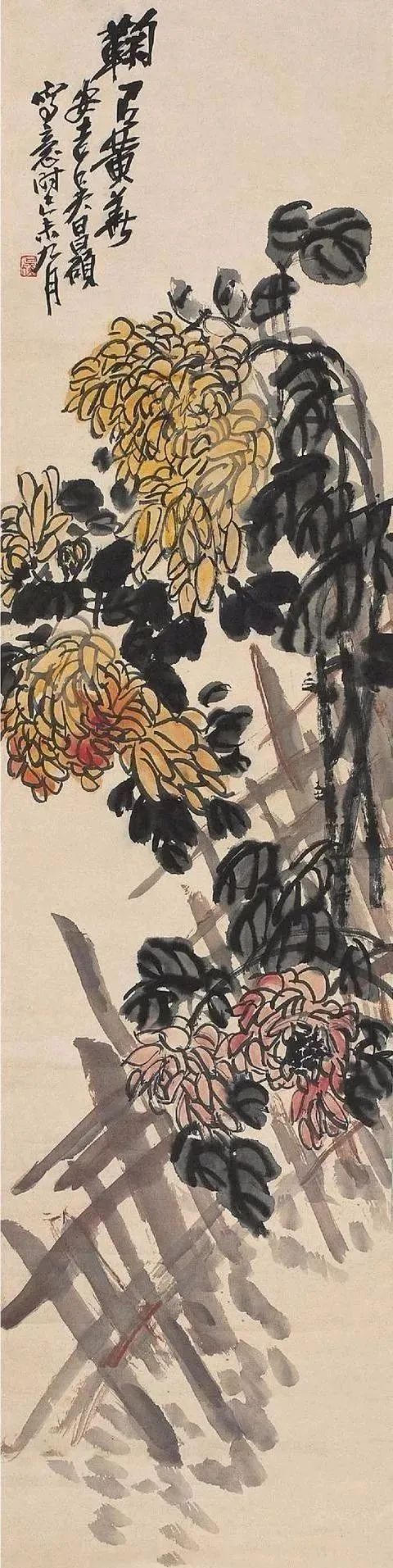 吴昌硕|一起来看看大师吴昌硕笔下的“秋容图”，真美