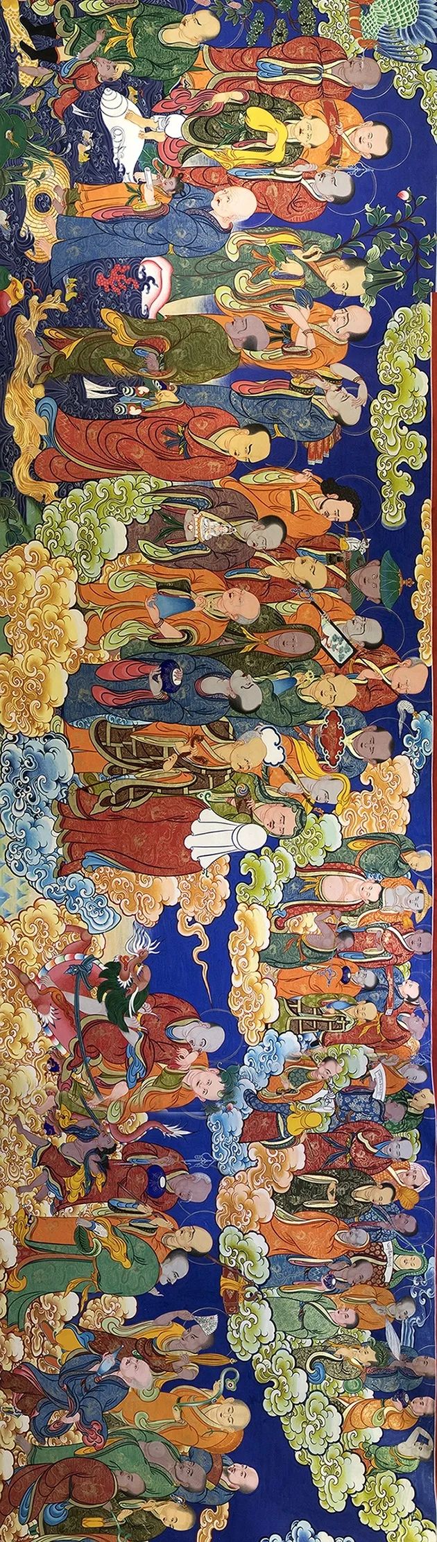 唐卡|历时四年！38米唐卡长卷《五百罗汉》赏析