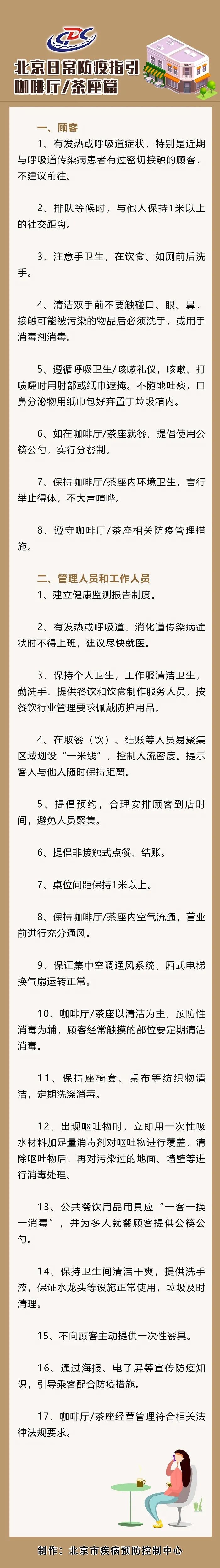 北京疾控|北京疾控：有发热或呼吸道症状的人不建议前往咖啡厅