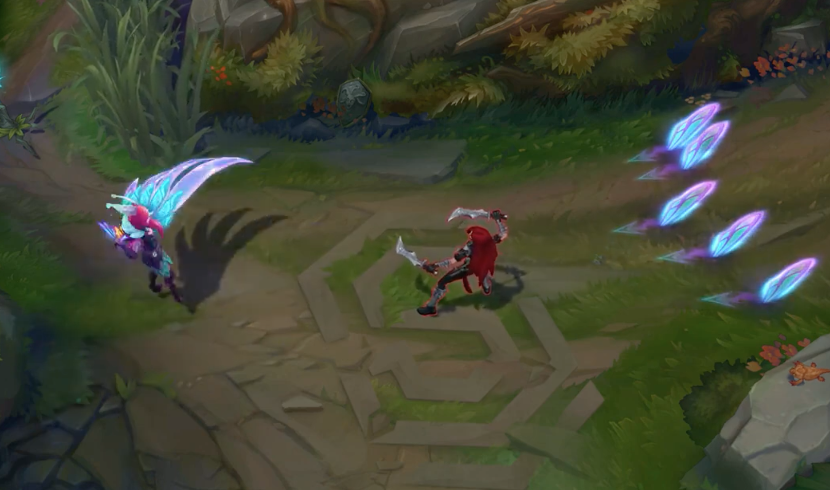 再添情侣系列皮肤:永恒之森霞洛,回城特效也太甜蜜了!