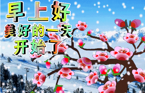 冬日最美早上好问候动态表情图片2021温馨的早安心语祝福语