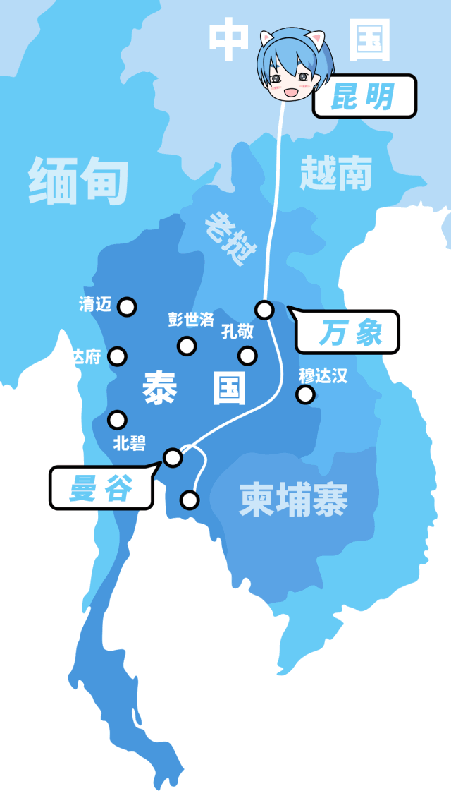 中泰高铁(曼谷—呵叻段)全长253公里设有6个车站