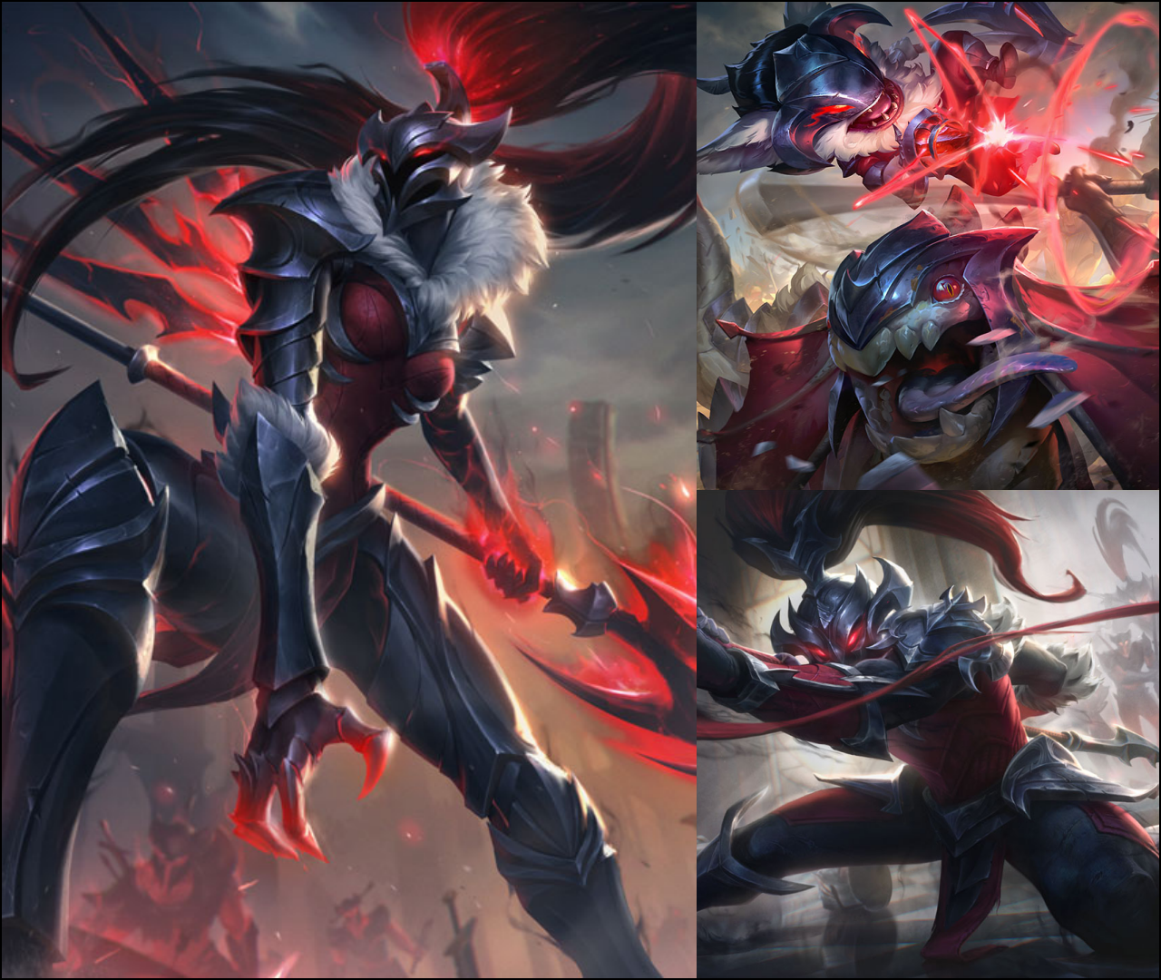 卡莉斯塔,克烈,赵信黑暗骑士包括3款皮肤新版本新皮肤这都是惯例了