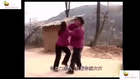 爆笑gif当代农村非物质文化遗产画风魔性的吵架场面