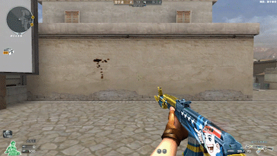 头上绑着写有"a k 大帝"字样的发带,透露出林肯的拿手枪械:ak47,在